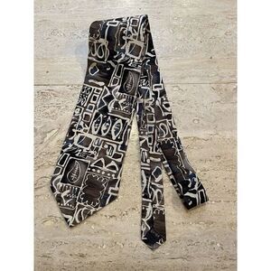 Robert‎ Stock Neck Tie Abstract Pattern 100% Silk